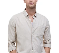 Barbour Men's Nelson Linen Tailored-Fit Solid Button-Down Shirt
