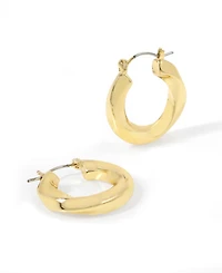 Steve Madden Woven Twist Small Hoop Earrings