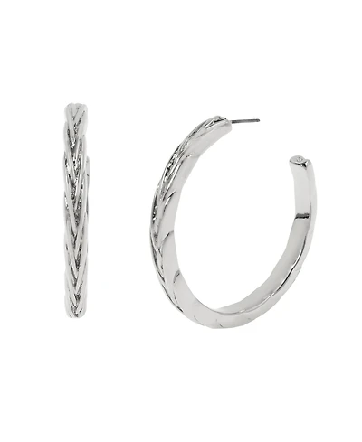 Steve Madden Woven Large Hoop Earrings