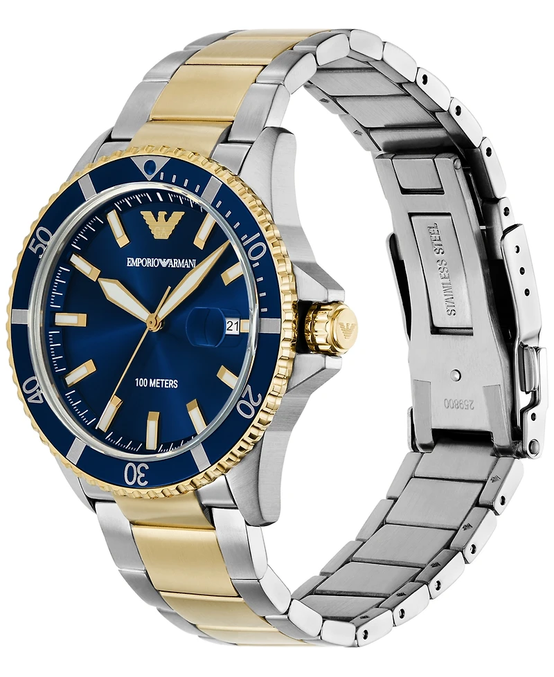 Emporio Armani Men's World Explorer Two-Tone Stainless Steel Bracelet Watch 42mm