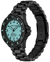 Emporio Armani Men's Automatic Sea Explorer Black-Tone Stainless Steel Bracelet Watch 43mm