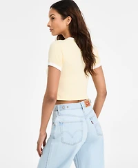 Levi's Women's Graphic Rickie Cotton Ringer T-Shirt