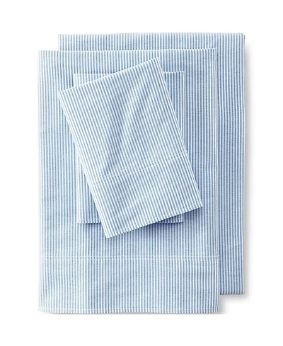 Lands' End Cotton Oxford Stripe Bed Sheet Set
