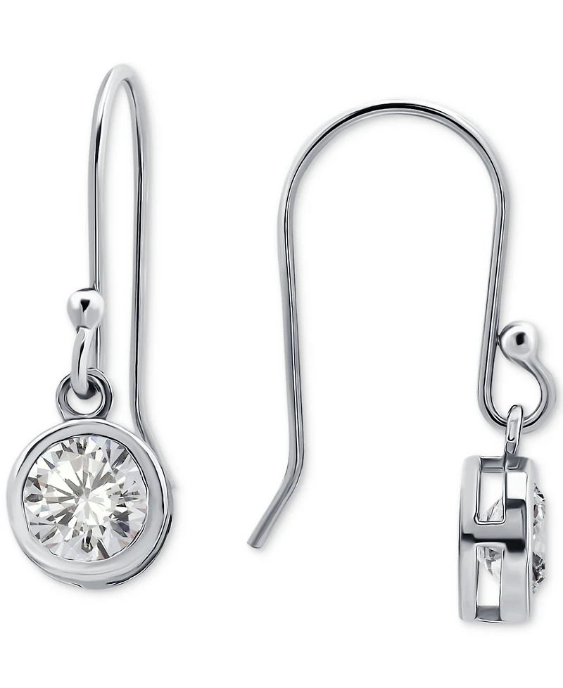 Giani Bernini Cubic Zirconia Bezel Drop Earrings in 18k Gold-Plated Sterling Silver, Created for Macy's