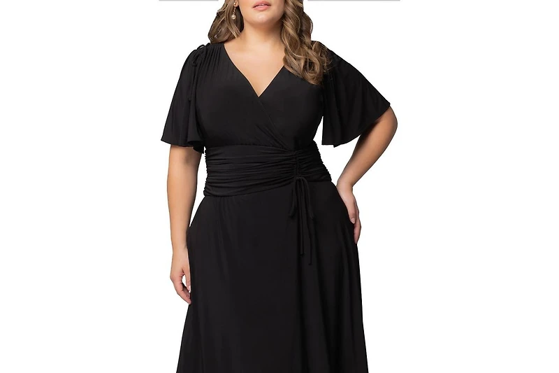 Kiyonna Plus Jemma Ruched Tie Dress