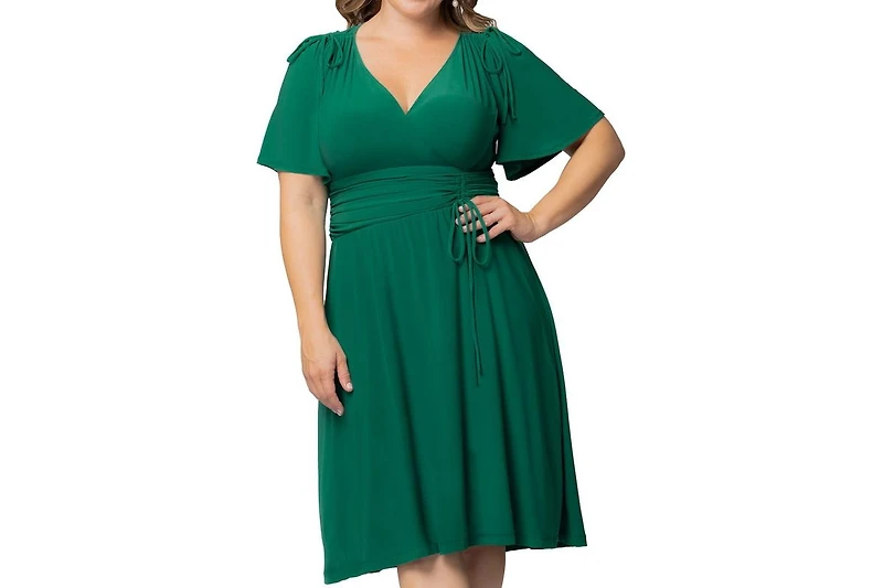 Kiyonna Plus Jemma Ruched Tie Dress