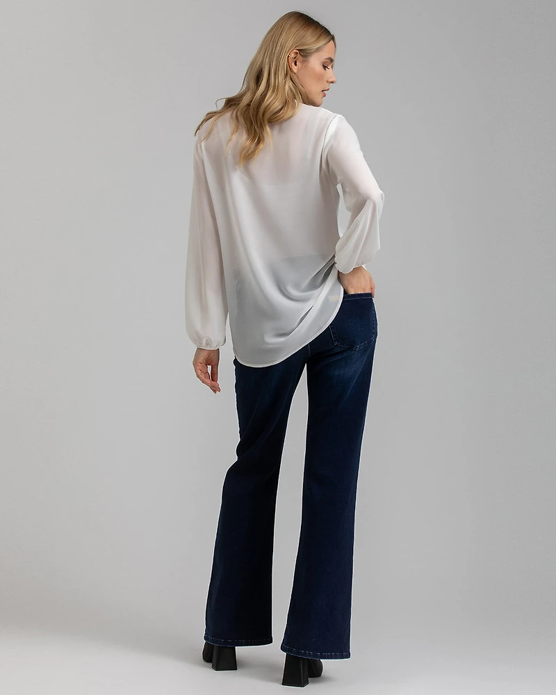 Pietro Brunelli Maternity Slim Fit Hi-Rise Flare Jeans with Elastic Waistband