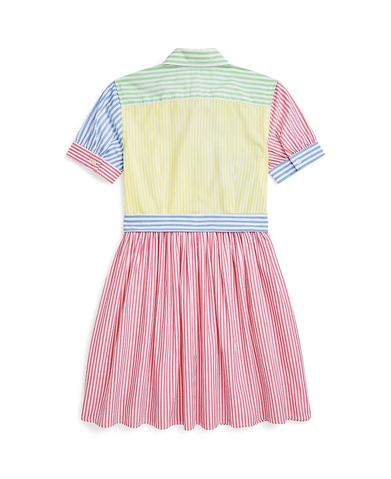 Polo Ralph Lauren Big Girls Striped Cotton Fun Shirtdress