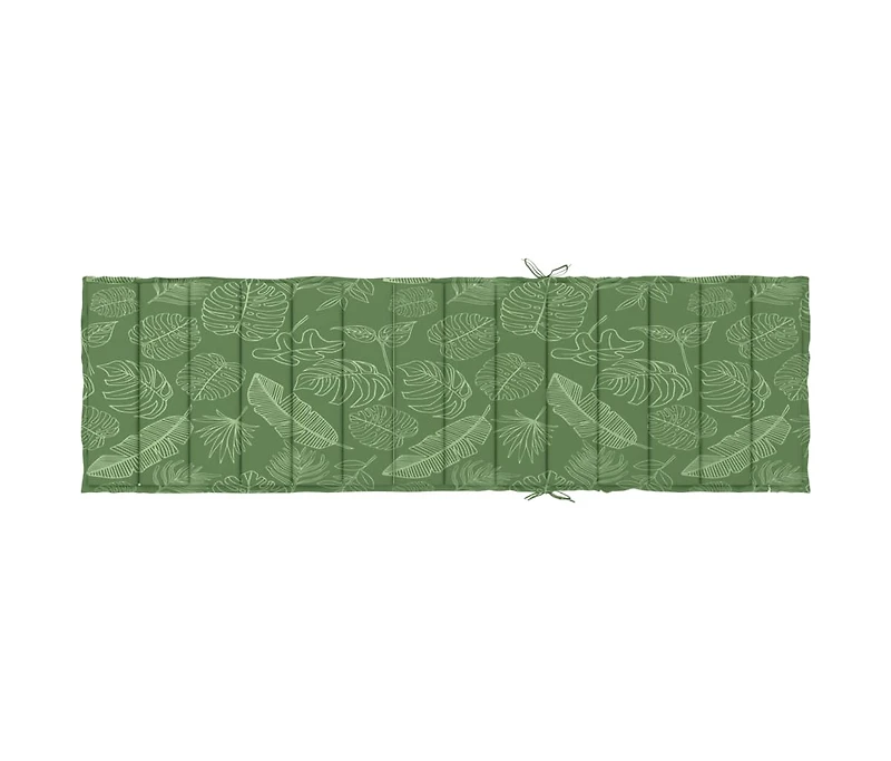 vidaXL Sun Lounger Cushion Leaf Pattern Oxford Fabric