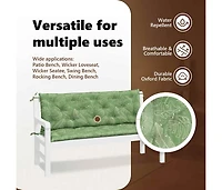 Garden Bench Cushions 2pcs Leaf Pattern 59.1"x19.7"x2.8" Fabric