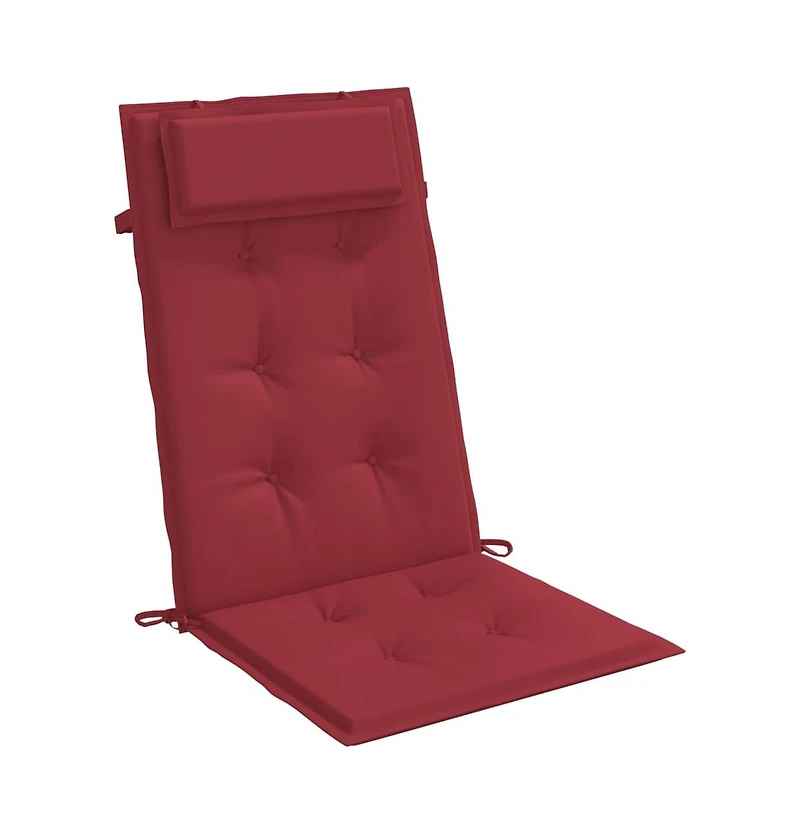 Highback Chair Cushions 6 pcs Wine Red Oxford Fabric