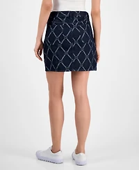 Hugo Women's Denim Chain-Logo-Print Mini Skirt