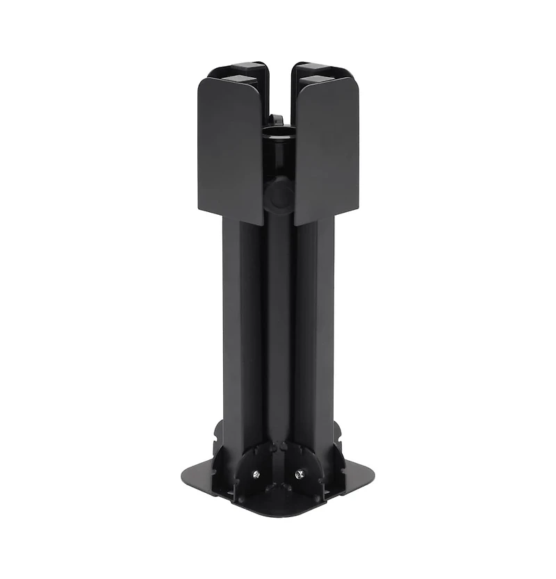 Parasol Base Foldable for 1.5"/1.9" Pole Glossy Black Steel