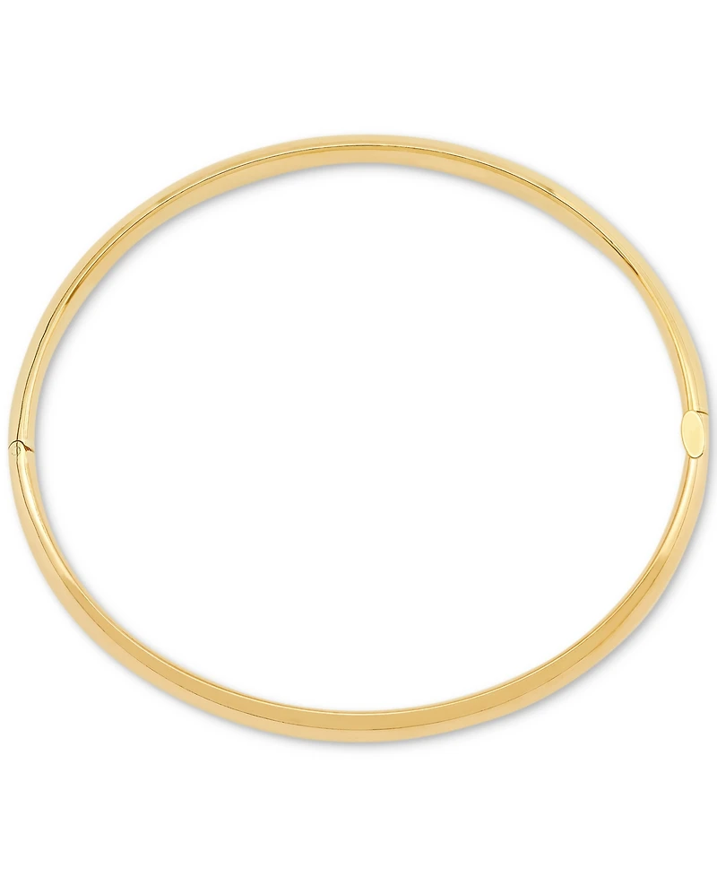 Highly-Polished Classic Hinge Bangle Bracelet (6.35mm) in 10k Gold