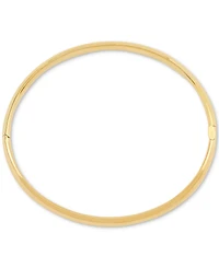 Highly-Polished Classic Hinge Bangle Bracelet (6.35mm) in 10k Gold