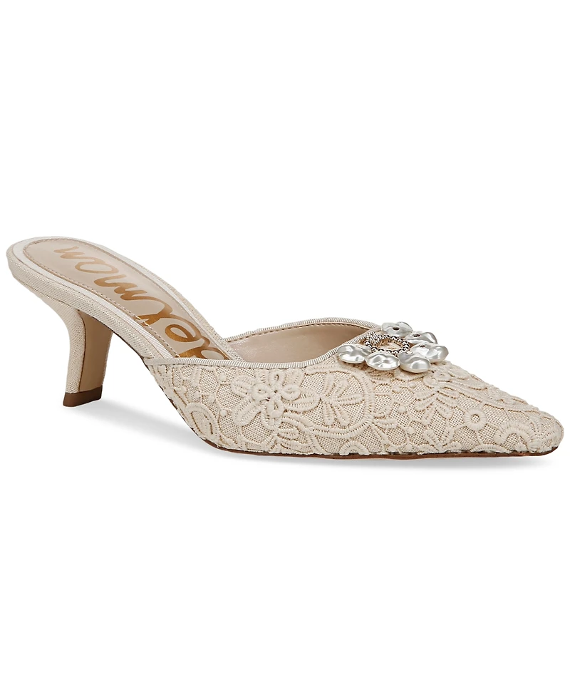 Sam Edelman Women's Brit Embellished-Buckle Dress Mules