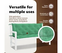 Garden Bench Cushion Green 59.1"x(19.7"+19.7")x2.8" Oxford Fabric