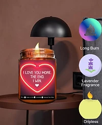 Lovery "I Love You More" Lavender Scented Soy Wax Candle, 10 oz.