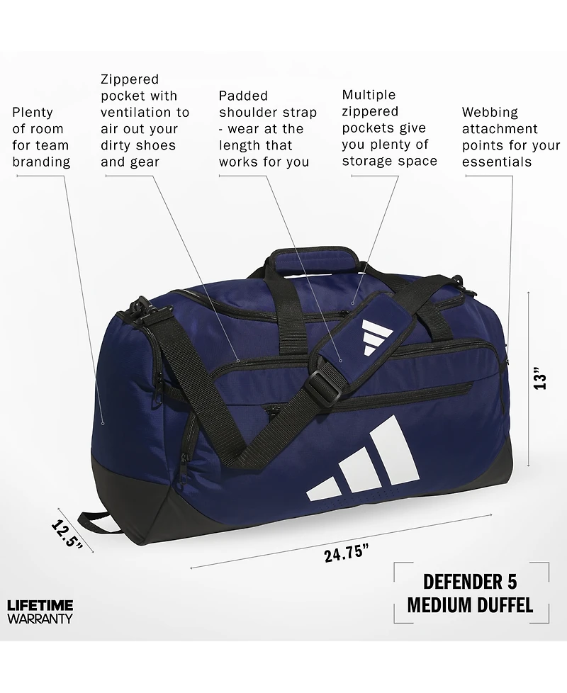 adidas Men's Defender Logo Duffel Bag