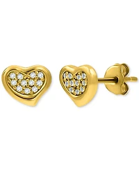 Giani Bernini Cubic Zirconia Cluster Heart Stud Earrings 18k Gold-Plated Sterling Silver, Exclusively at Macy's (Also Available Silver)