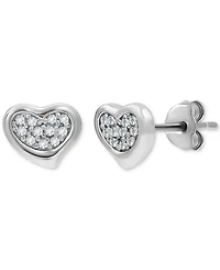 Giani Bernini Cubic Zirconia Cluster Heart Stud Earrings in 18k Gold-Plated Sterling Silver, Exclusively at Macy's (Also Available in Sterling Silver)