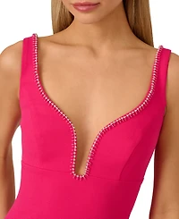 Adrianna Women's Bead-Trim Sweetheart-Neck Sleeveless Gown