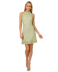 Adrianna Women's Embellished Halter-Neck Sleeveless Shift Dress
