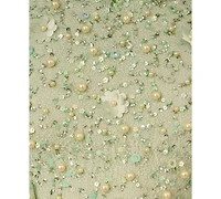 Adrianna Women's Embellished Halter-Neck Sleeveless Shift Dress