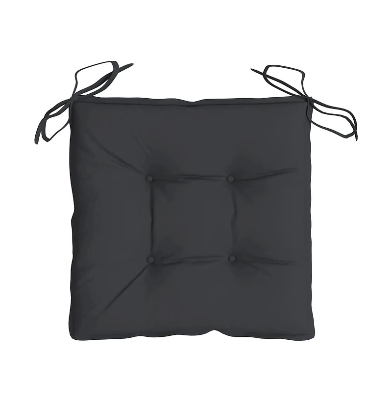 vidaXL Chair Cushions 6 pcs Black 19.7"x19.7"x2.8" Oxford Fabric