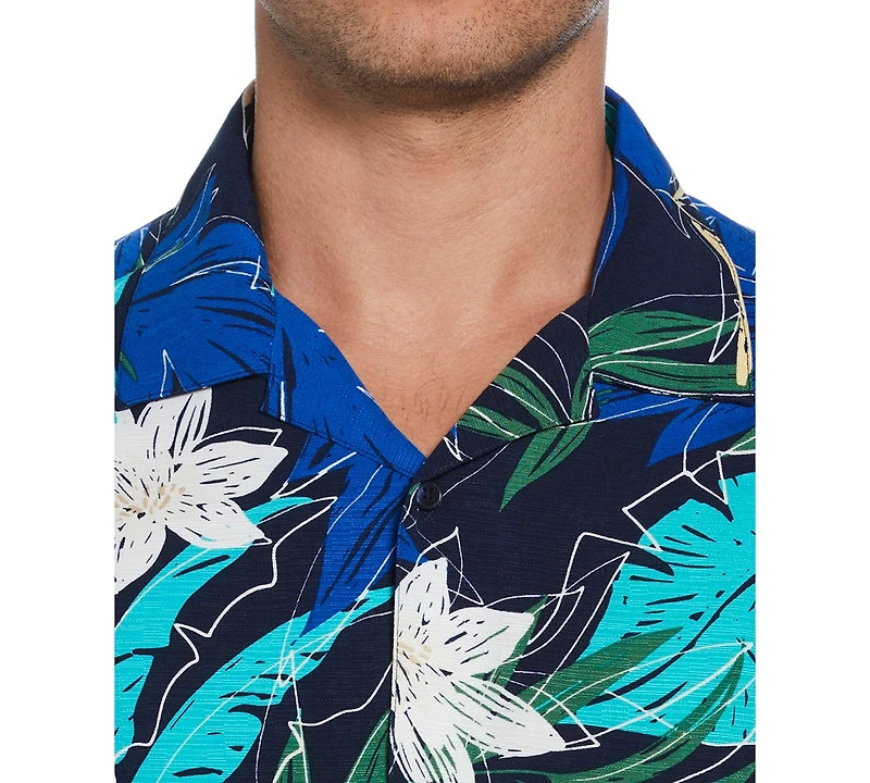 Cubavera Men's Tropical Print Short Sleeve Button-Down Shirt
