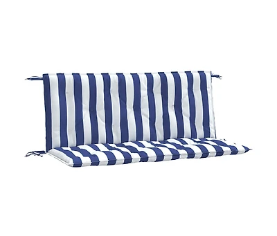 Garden Bench Cushions 2pcs Blue&White Stripe 47.2"x19.7"x2.8" Fabric