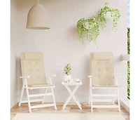 Highback Chair Cushions pcs Beige Oxford Fabric