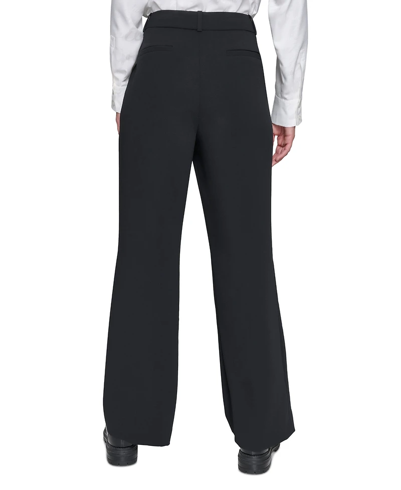 Karl Lagerfeld Paris Women's Bootcut High-Rise Pants