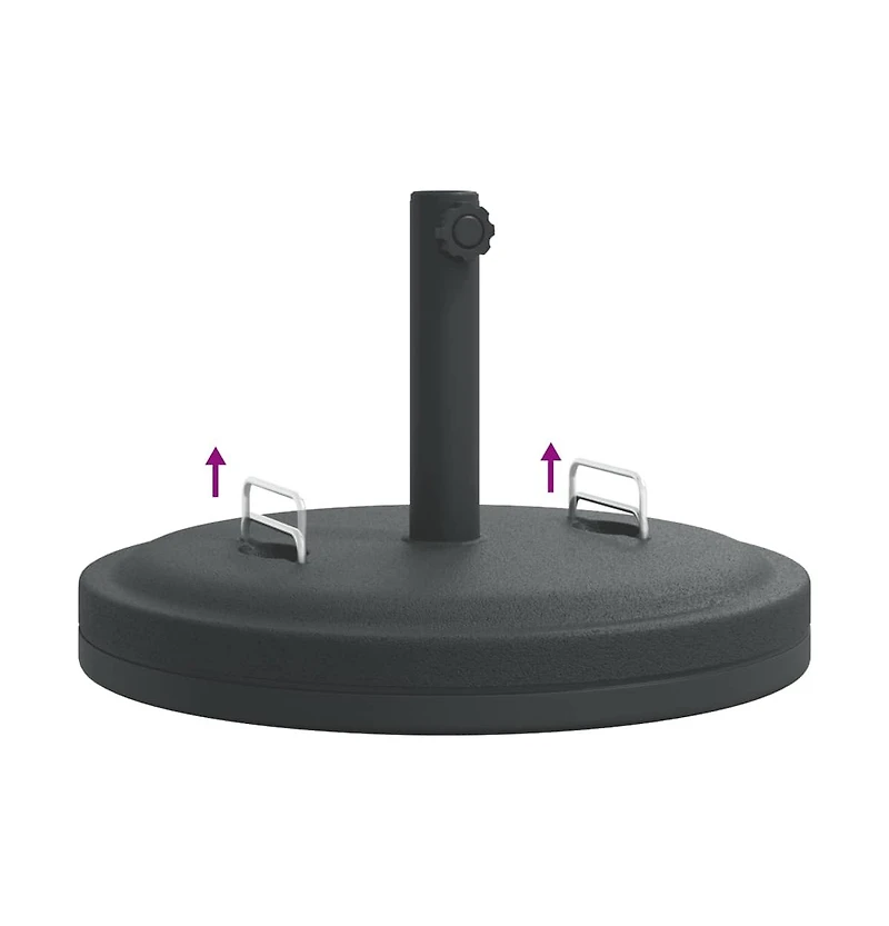 Parasol Base with Handles for 1.5"/1.9" Poles 55.1 lb Round