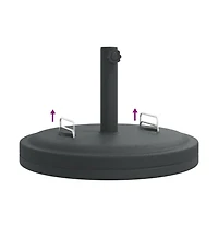 Parasol Base with Handles for 1.5"/1.9" Poles 55.1 lb Round