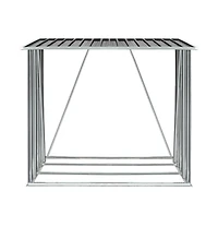 Garden Log Storage Shed Galvanized Steel 64.2"x32.7"x60.6" Anthracite