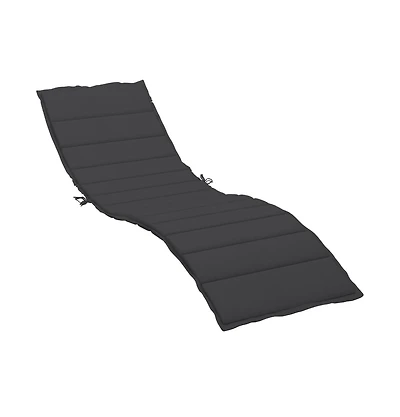 vidaXL Sun Lounger Cushion Black 78.7"x19.7"x1.2" Oxford Fabric
