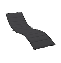 Sun Lounger Cushion Black 78.7"x19.7"x1.2" Oxford Fabric