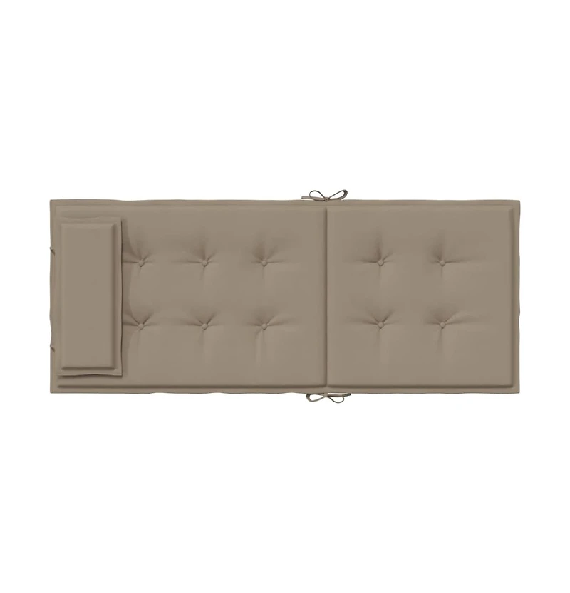vidaXL Highback Chair Cushions pcs Taupe Oxford Fabric
