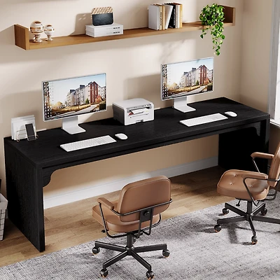 Tribesigns 78.7 Inches Long Computer Desk, Wooden Extra Writing Desk Double Workstation, 2 Person for Home Office