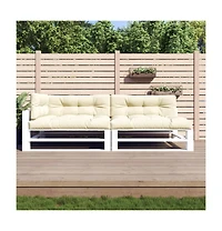 vidaXL Pallet Cushions 5 pcs Cream Fabric
