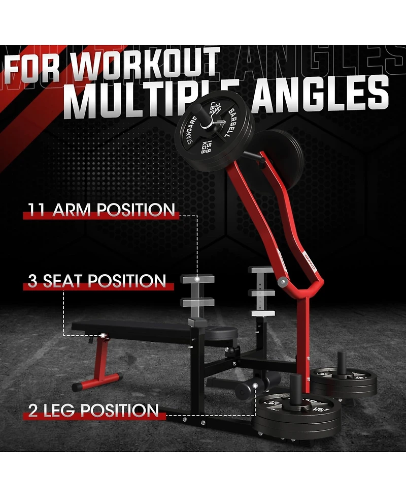 Mikolo Chest Press Machine, 1050LBS Bench Press Machine with Independent Converging Arms, Adjustable Flat Incline Bench for Chest, Ab Workouts, Should