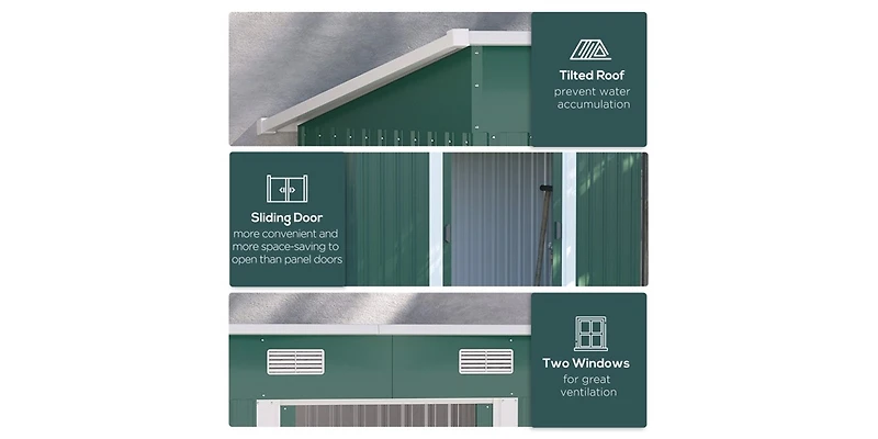 Slickblue Garden Shed – Spacious Outdoor Storage for Tools, Equipment, and Garden Essentials