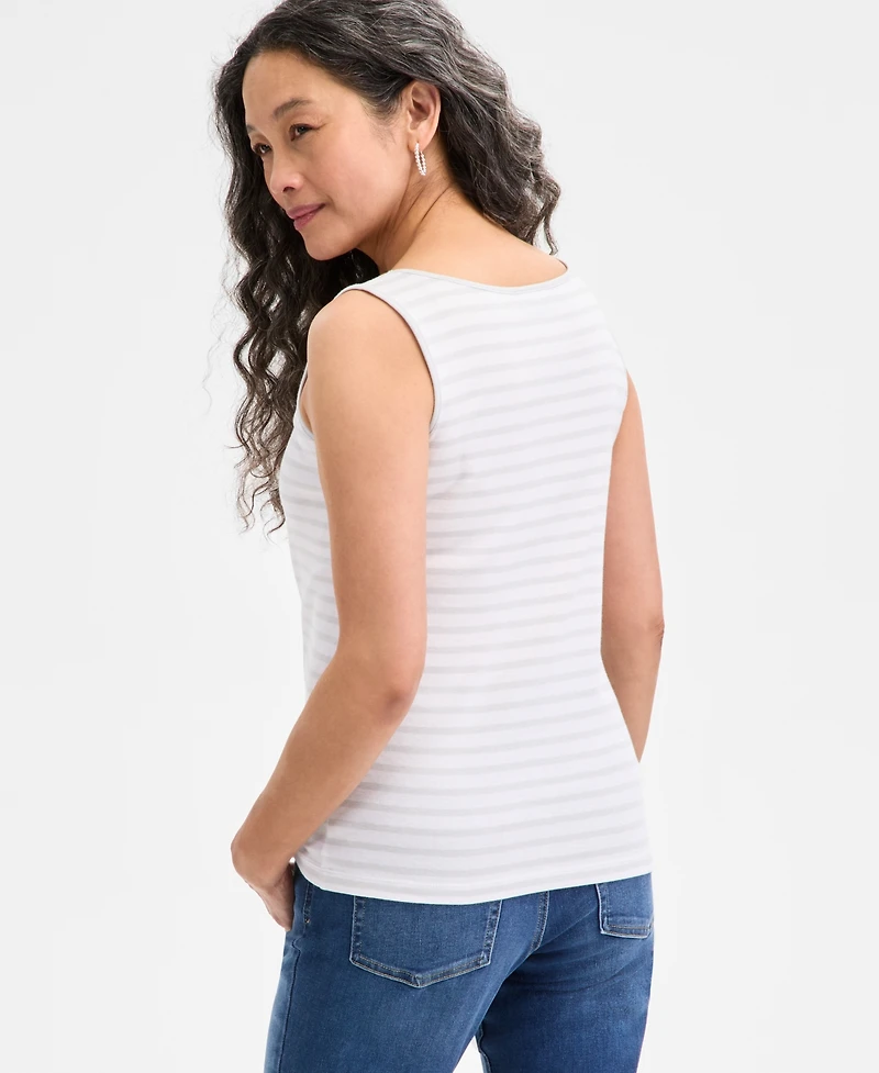 Style & Co Women's Pima Cotton Scoop-Neck Tank Top, Exclusively at Macy's
