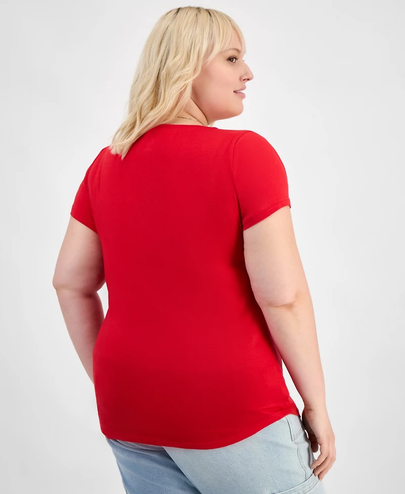 Aveto Trendy Plus Scoop-Neck T-Shirt