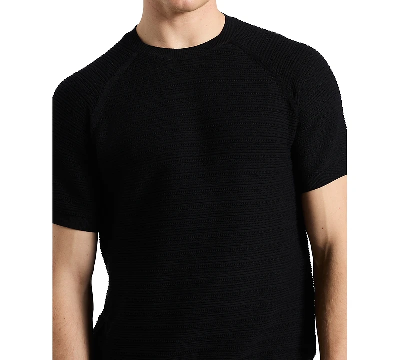 Men's Wipped Relaxed-Fit Textured-Knit Sweater