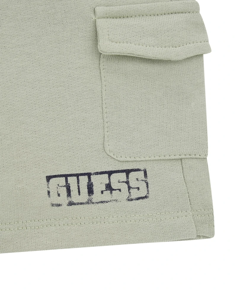 Guess Baby Boy 2-Piece Short Sleeve Gradient Logo T-Shirt and Cargo