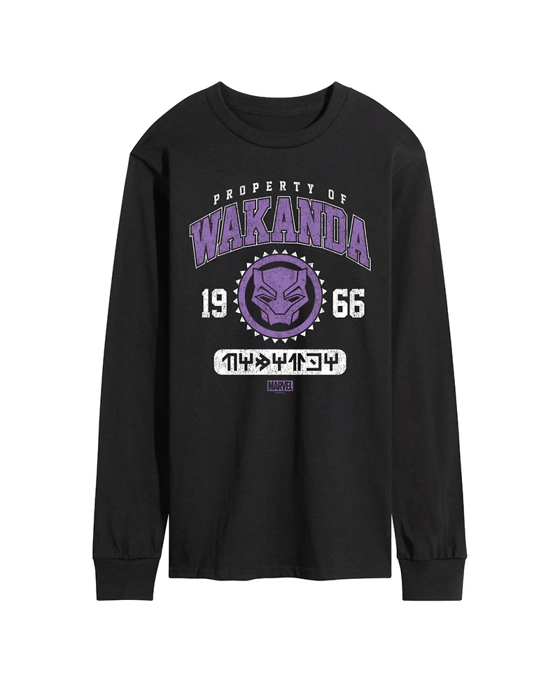 Airwaves Men's Black Panther Wakanda Long Sleeve T-Shirt