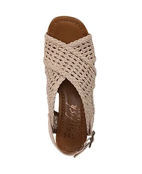 Blowfish Malibu Women's Andrea Square Peep Toe Slingback Wedge Sandals