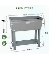 Aoodor Malysha Outdoor Elevated Planter (Set of 3) See More by Winston Porter